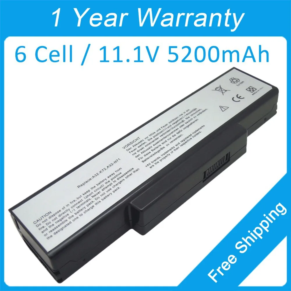 Аккумулятор для ноутбука asus N73 N73F N73G N73J N71 N71V K73J N73V X72 X72F X7AD X72J X73E K73B X73S 70-NXH1B1000Z |