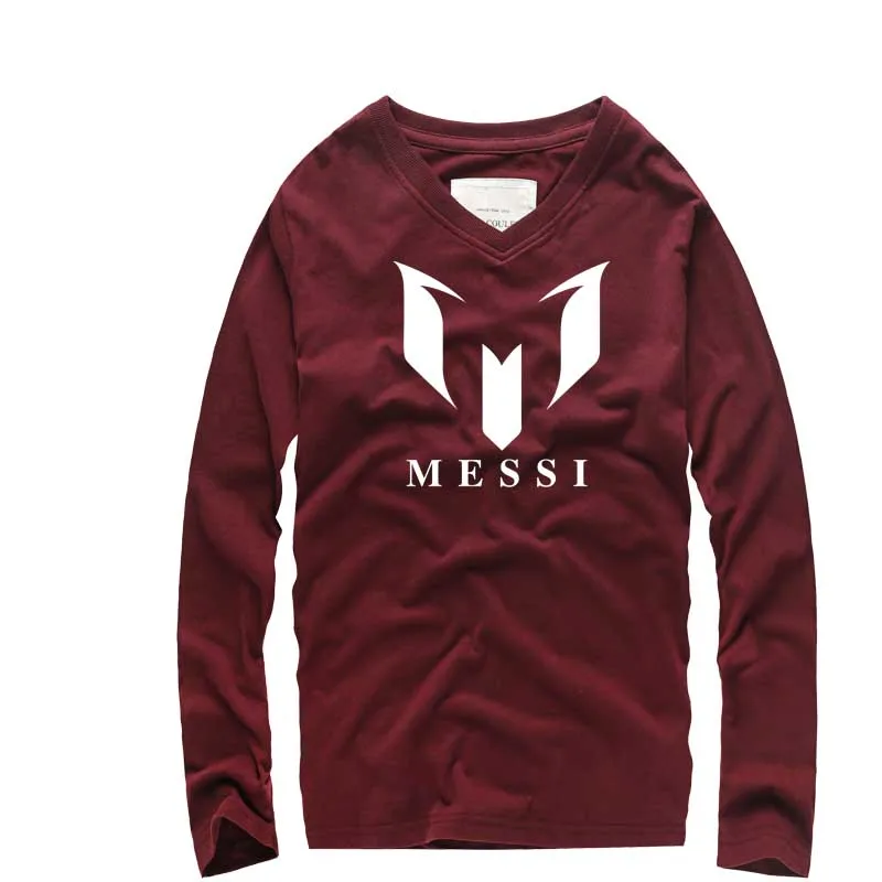 Fashion Brand 100 cotton Barcelona MESSI Printed font b Men b font T font b shirt