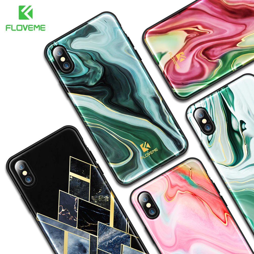 Чехол FLOVEME для iPhone 7 10 X Ультратонкий силиконовый чехол с краями задняя крышка Apple