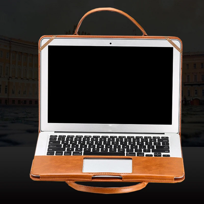 Из искусственной кожи ноутбук сумка Тетрадь мешок-вкладыш Портфели для apple macbook Air Pro 11/12/13/15 дюймов ноутбука