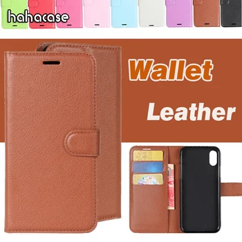 

50pcs Litchi Pattern Flip Wallet Magnet Kickstand Case For iPhone 11 Pro Max XS XR X 8 7 6 6S Plus Leather With Card Slot Cover