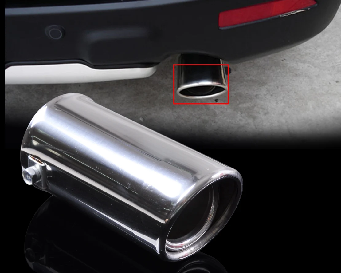 DWCX Диаметр 35 мм до 65 мм Универсальная выхлопная труба выхлопной трубы сзади глушитель Конец отделка для Ford Focus Fiesta Audi A1 Q3 BMW на возраст 1, 2, 3