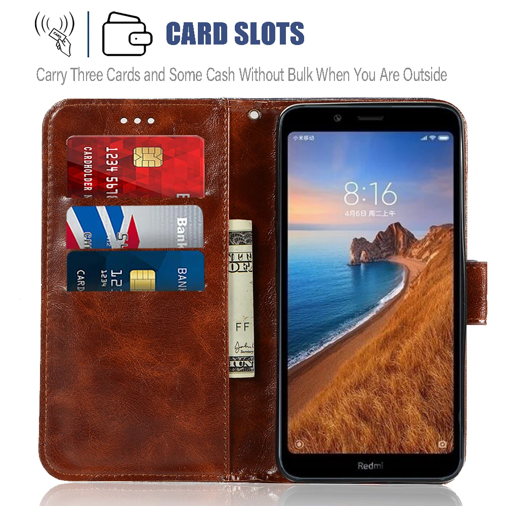 Magnet Flip Wallet Book Shockproof Phone Case Leather Cover On For Xiaomi Redmi 7A 7 A Redmi7A Redmi7 Global 3 16/32/64 GB Xiomi