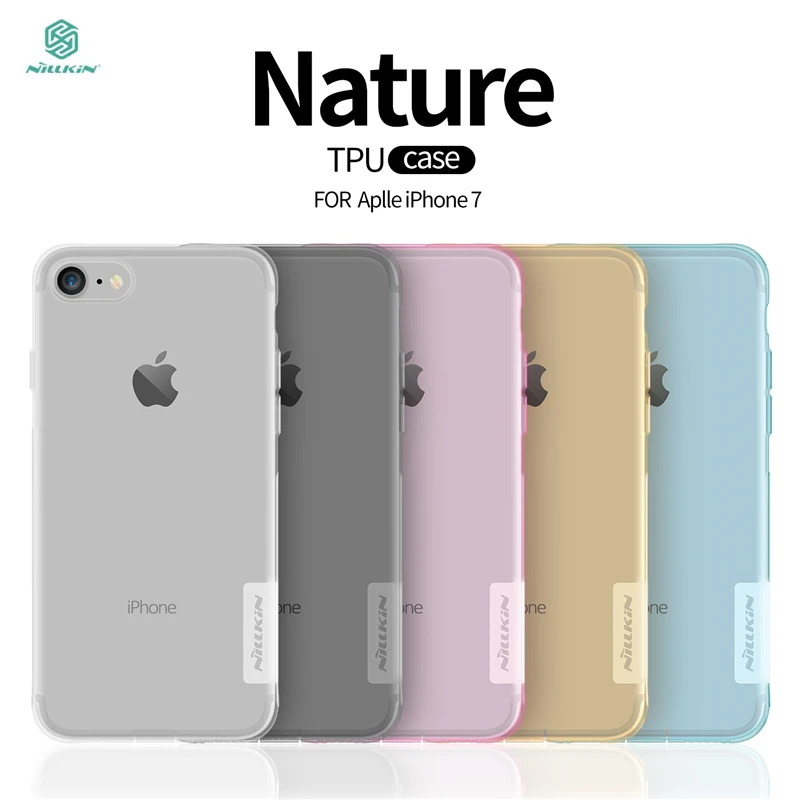 Оригинальный чехол Nillkin для Apple iPhone 7 прозрачный мягкий гибкий силиконовый из ТПУ