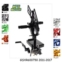 For Suzuki GSXR600 GSXR750 2011-2017 Motorcycle Foot Pegs CNC Adjustable Rearset GSXR 600 750 Foot Rests Footpegs Footrests For Suzuki GSXR600 GSXR750 2011-2017 Motorcycle Foot Pegs CNC Adjustable Rearset GSXR 600 750 Foot Rests Footpegs Footrests