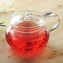 Жаростойкий 500 стеклянный чайник с заваркой/фильтром/ситечком, чайником, кофейником, пивоварением белый/цветок/Матча/черный/китайский/Пуэр чай