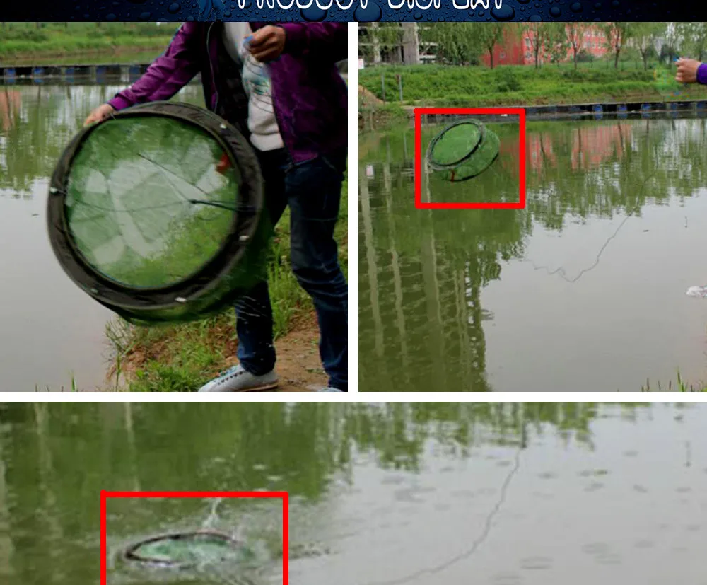 Rede de pesca automática de camarão gaiola