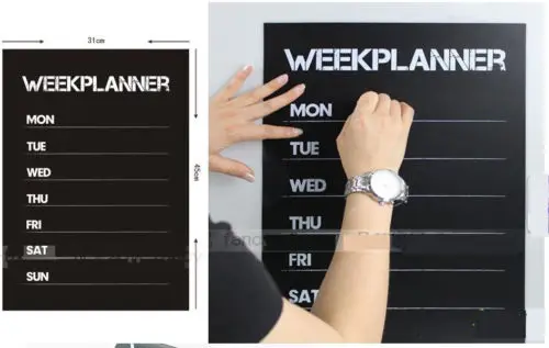 

31x45cm Weekly Plan Calendar Memo Chalk board Blackboard Vinyl Wall Sticker living Room Decals