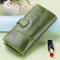Contact's New Genuine Leather Wallet Fashion Coin Purse For Ladies Women Long Clutch Wallets With Cell Phone Bags Card Holder - Image 2