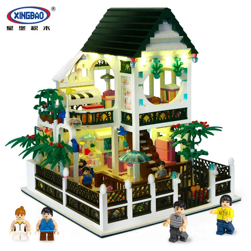 

XingBao 01202 the New Romantic Heart Set with Light USB Building Block Bricks Educational Toy as Valentine's Day present