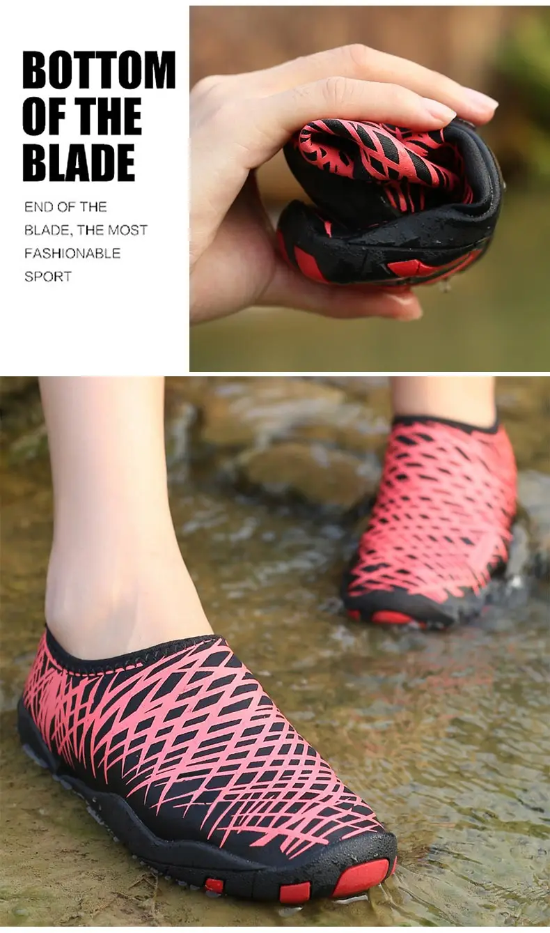1 (15)Women Beach Wading Shoes Outdoor Swimming Water Shoes Adult Unisex Flat Soft Seaside Shoes Walking Lover Yoga Shoes