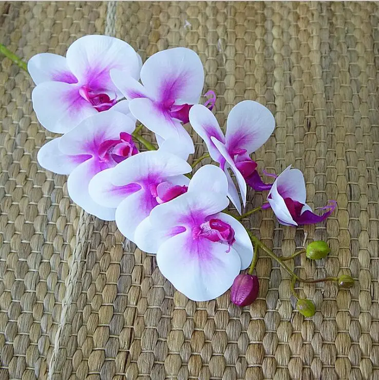 Искусственные цветы Настоящее прикосновение поддельные Моль Орхидея Бабочка орхидеи для нового дома свадебный фестиваль украшения Флорес - Цвет: 7Heads Type B3