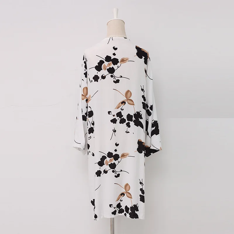 Beach-cover-up-bikini-Cardigan-saida-de-praia-summer-sexy-top-Loose-white-print-Leisure-long (3)