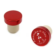 

100pcs Personalized Engraved Wine Stoppers Metal Wine Cork Bottle T Stopper Wedding Party Decor Favor Bridal Shower Gift Favours