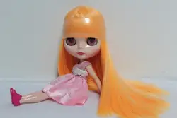 Обнаженная кукла blyth куклы 30 см обычное тело тыквы orange Liuhai кукла с прямыми волосами куклы для макияжа может заменить тела