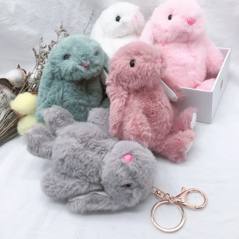 Fashion Stuffed Rabbit Animal Doll Plush Fluffy Soft Bunny TOY Baby Kids Gifts S 