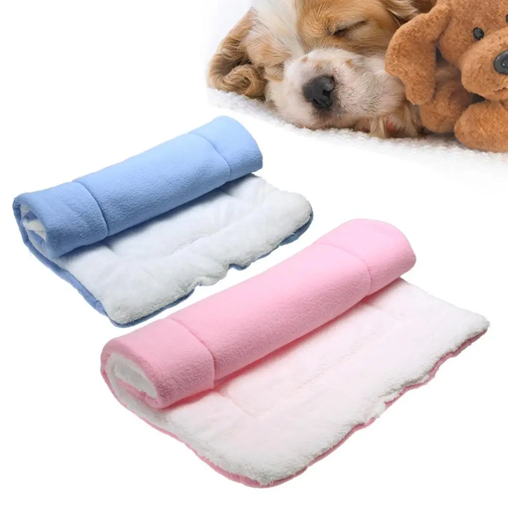 S/M/L/XL Soft Warm Cotton Big Pet Sleep Mats Pure Color Dog Bed Mats For Dog In Winter Pet Easy