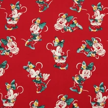 50*140 см красный Минни поплин Хлопок Ткань для шитья и рукоделия материал ручной работы Hometextile Лоскутная юбка для девочек Рубашка