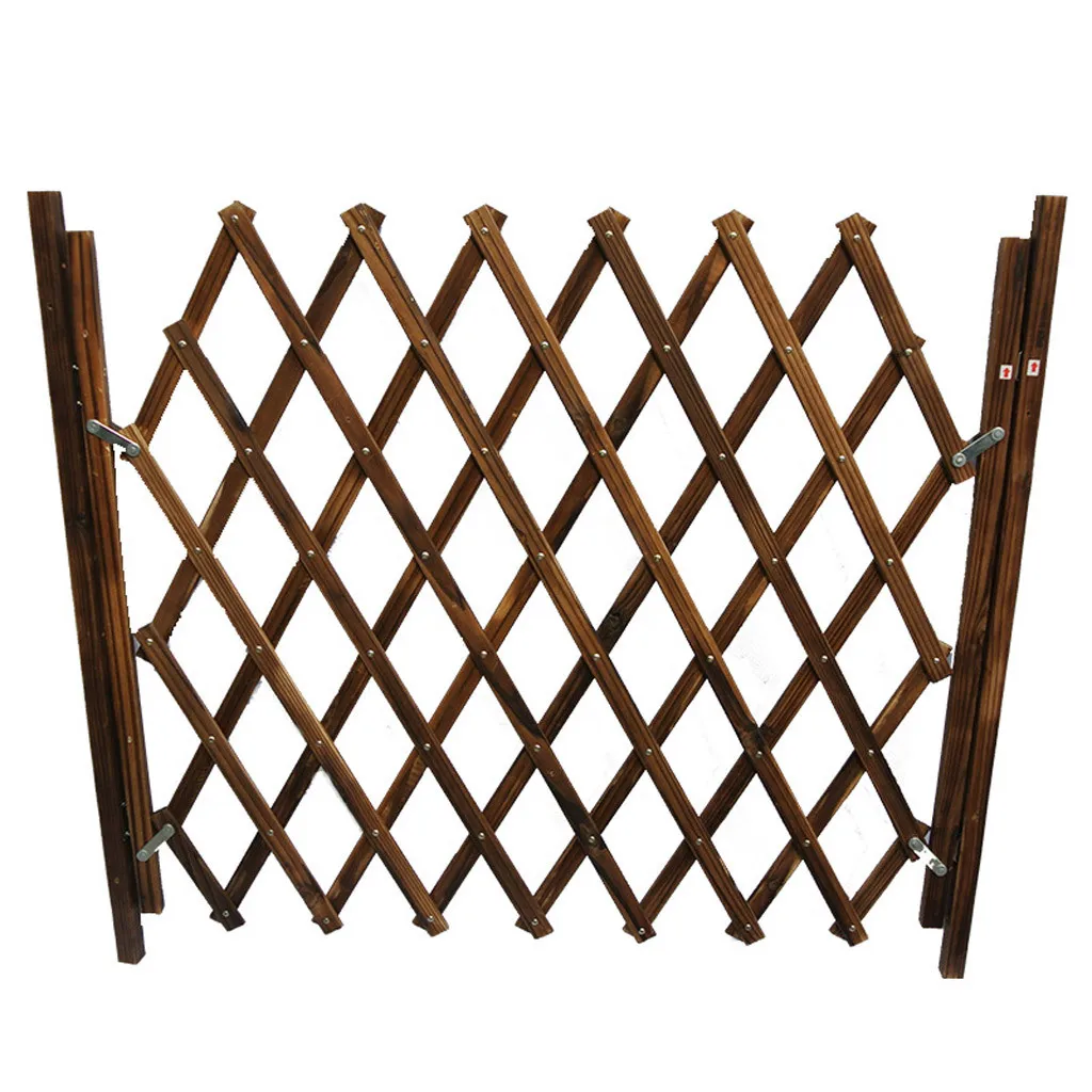 

Small Pet Wooden Brown Fence Isolation Door Gate Guard Telescopic Safety Rail Barrier 19May27 P35