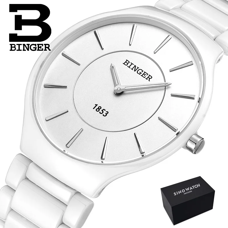Швейцарские Binger Космические керамические кварцевые часы мужские модные влюбленные стильные роскошные брендовые наручные часы водонепроницаемые часы B8006-5 - Цвет: BigWW PLUS-Original