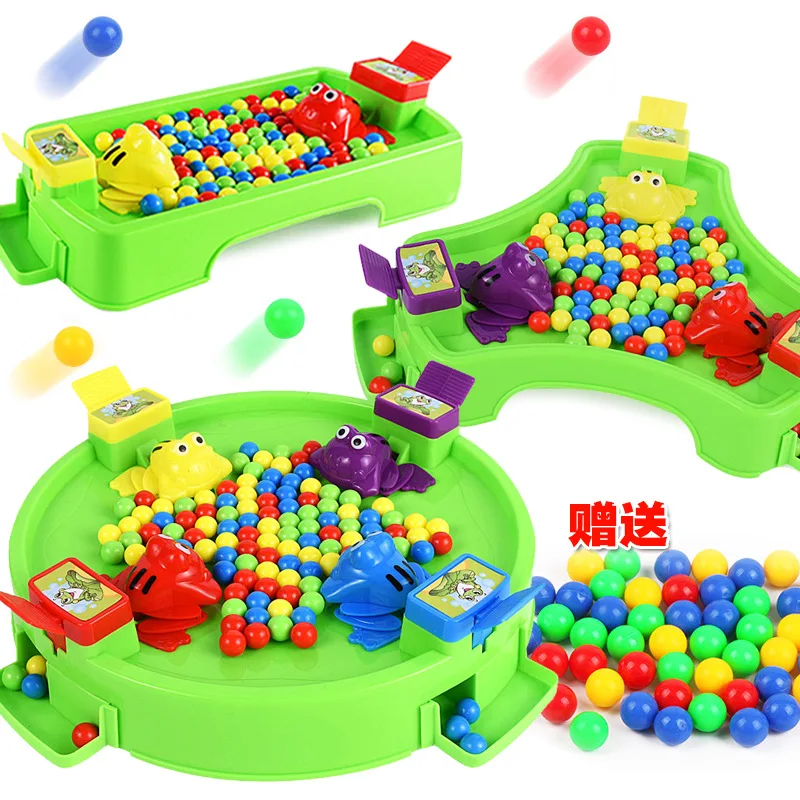 Board Game Frog Swallow Bead Game Funny Table Game a Frogs Eat Beans Indoor Party Game Interactive Educational Toy for Kids