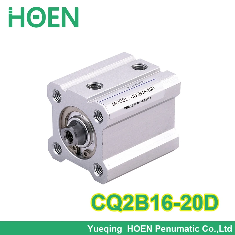 

CQ2B16-20 D SMC Type CQ2B series bore 16mm stroke 20mm Double Acting single rod Pneumatic Compact Cylinder with high quality