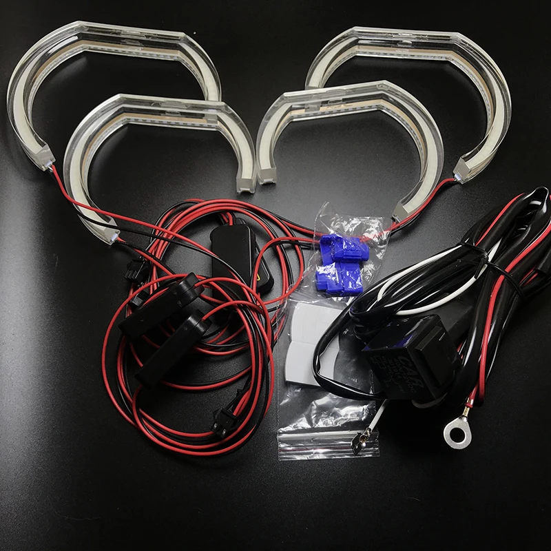 White Crystal DTM Style LED Angel Eyes Halo Rings Light kits for 1996-2000 BMW E36 3 Series Coupe and cabriolet Car styling