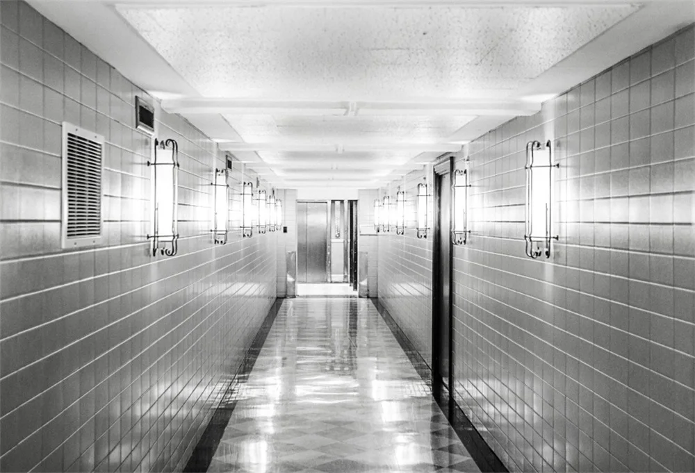 Laeacco House Interior Corridor Photography Backgrounds Customized Photographic Backdrops For Photo Studio