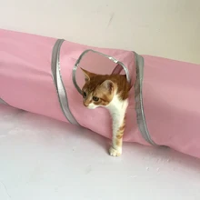 120 см длинный складной туннель для кошек интересные игрушки нейлоновая стальная проволока игрушки для кошек товары для кошек складной кошачий канал для Gatos