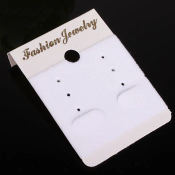 

300pcs 3.7x6cm Beige Plastic + Velvet Jewelry Card Ear Hooks Earring Card Display Hanmade Jewelry Plastic Cards Hot Sale H0151
