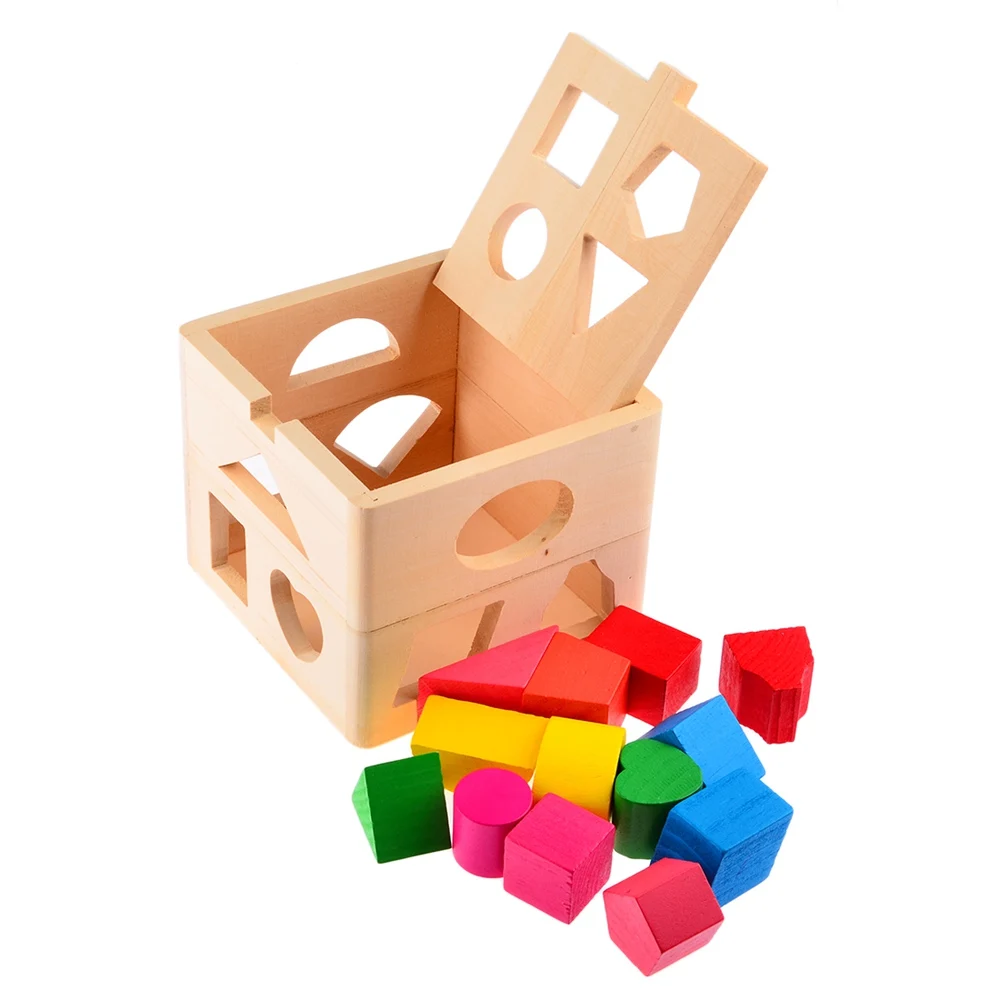 FSC сертифицированная деревянная головоломка, интеллектуальная коробка, деревянный кубик, головоломка, игрушечная заглушка в коробке для малышей и малышей, деревянные игрушки, поезд, моторное мастерство