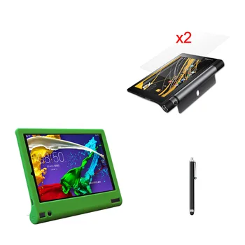 

Luxury Ultra Slim Soft Silicon Rubber Cover Case + 2* Clear Film + Stylus For Lenovo Yoga Tab 3 Tab3 850F/M/L YT3-850F 8" Tablet