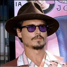 Винтажные мужские солнцезащитные очки от Jonny depp, фирменный дизайн, Овальный оттенок, Ретро стиль, солнцезащитные очки с прозрачными линзами,, Прямая поставка