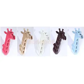 

3D Puzzle Wooden Model Wall Hanging Giraffe Wildlife Head Sculptures