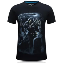T shirt Men 2017 New Fashion Brand Men’s Casual 3D Printed Man’s T shirt Cotton Men Clothes Skulls Camiseta Masculino S-6XL