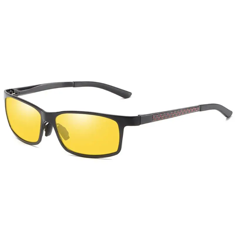7 цветов мужские унисекс бизнес поляризованные солнцезащитные очки для вождения оправа из металлического сплава антибликовые UV400 очки ночного видения контрастная - Цвет оправы: D