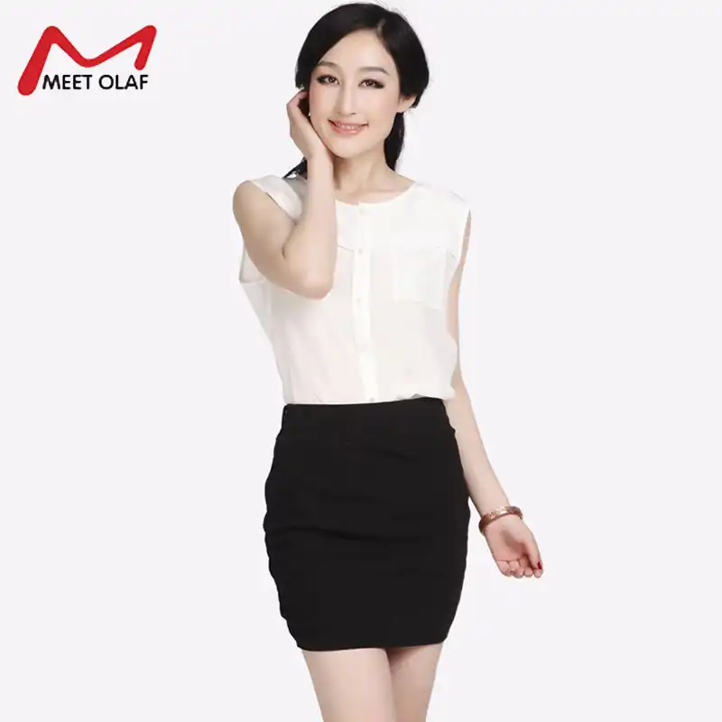 black formal mini skirt