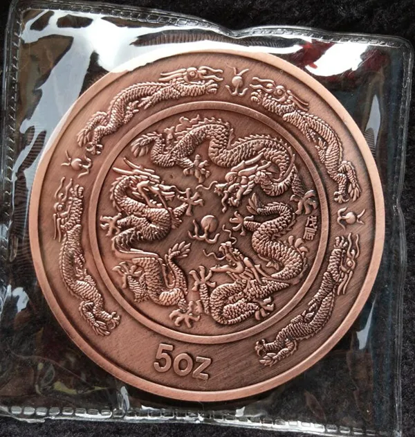 

Chinese Rare Collections dragon statue Commemorative coins