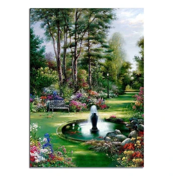 

scenic picture 50x70 New Full Area Highlight Diamond Needlework Diy Diamond Painting Kit 3D Diamond Cross Stitch Embroidery