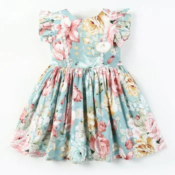 

Baby Girls Dresses Summer Floral Dresses Children Flying Flower Dress