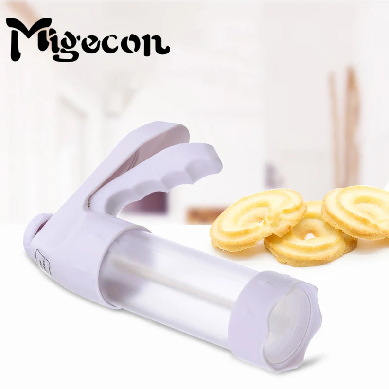 Migecon 1Set Cookie Press Gun Biscuit Machine 18 Flower Model Cake Mold