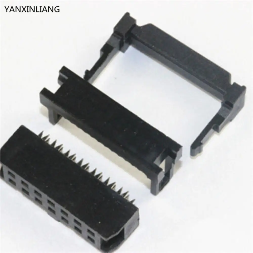 

10PCS FC-14P 2x7Pin Dual Row Pitch 2.54mm IDC Socket Connector Female Header 14-pin cable socket