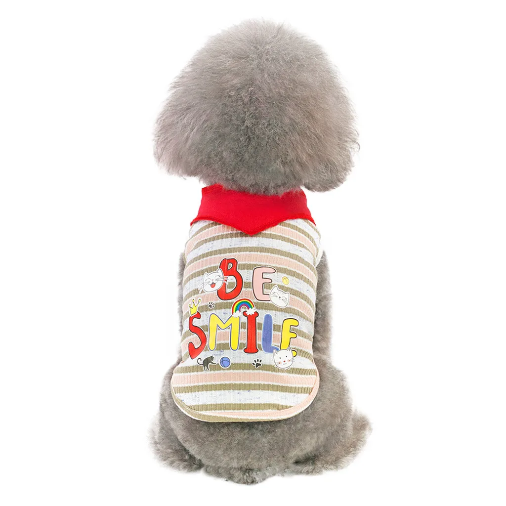 Новая летняя Весенняя футболка с щенком и котом, жилет, рубашка, костюм для мелких животных, костюм для чихуахуа, французского бульдога