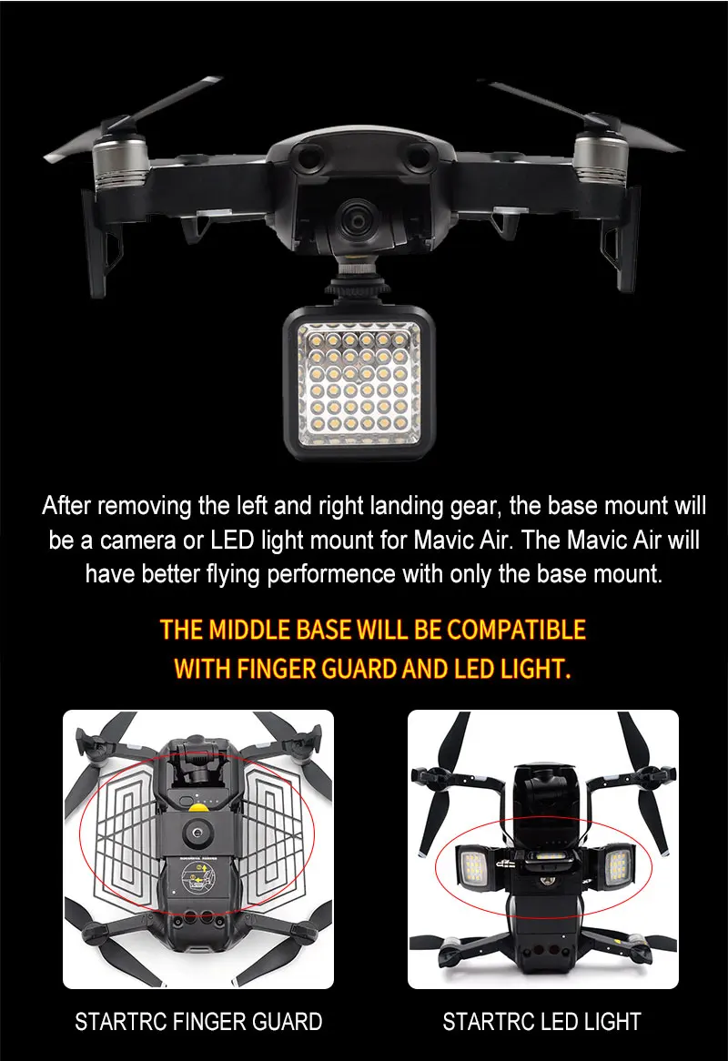 DJI Mavic Air Extended Landing Gear training kit Can't Floating on the water For mavic air Accessories