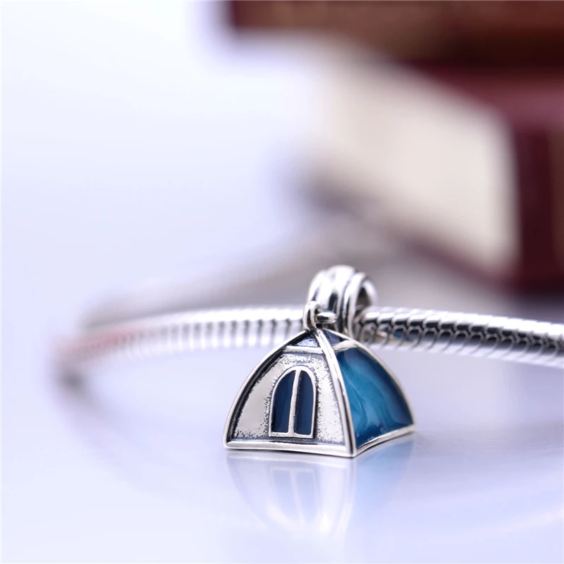 Fits For European Bracelets Blue Camping Tent Beads Original Fits For European Bracelets Blue Camping Tent Beads Original Sterling Silver Jewelry Diy Whole Charms In Pendants From Accessories On