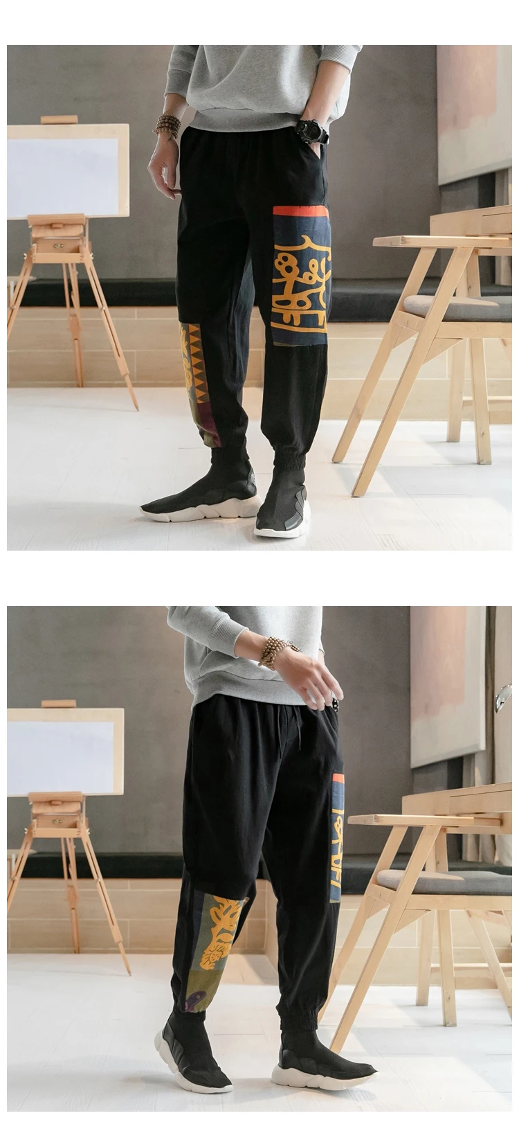 Китайский стиль брюки мужские повседневные брюки хлопок и лен Национальный Ветер брюки мужские уличная одежда