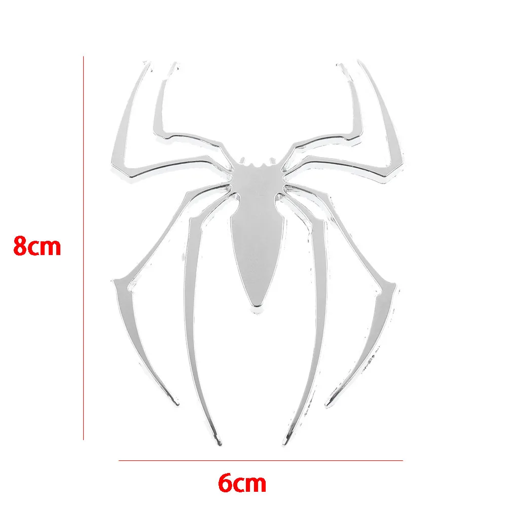 3D Hot New Car Stickers Metal Silver/Gold Spider Shape Chrome Badge Auto  Emblem Decal - AliExpress