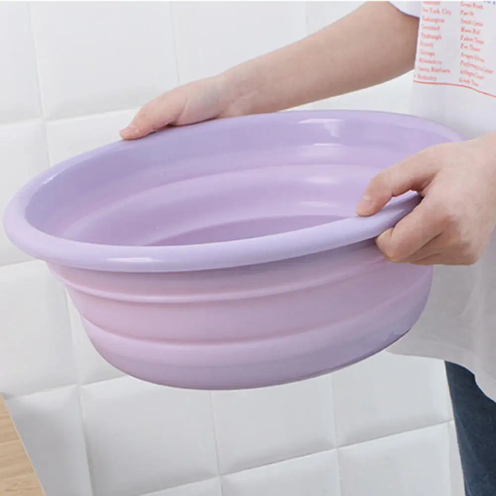 

1Pc Fashion Portable Washbasin Outdoor Travel Bathroom Basin Foldable Washbasin Household Merchandises