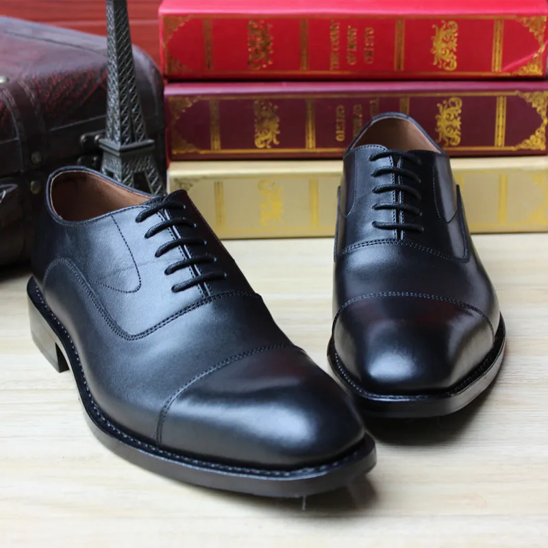 

SKP131 Custom Made Goodyear 100% Genuine Leather Handmade Oxfords Shoes, Men's Handcraft Dress Formal Shoes Large/Plus Size