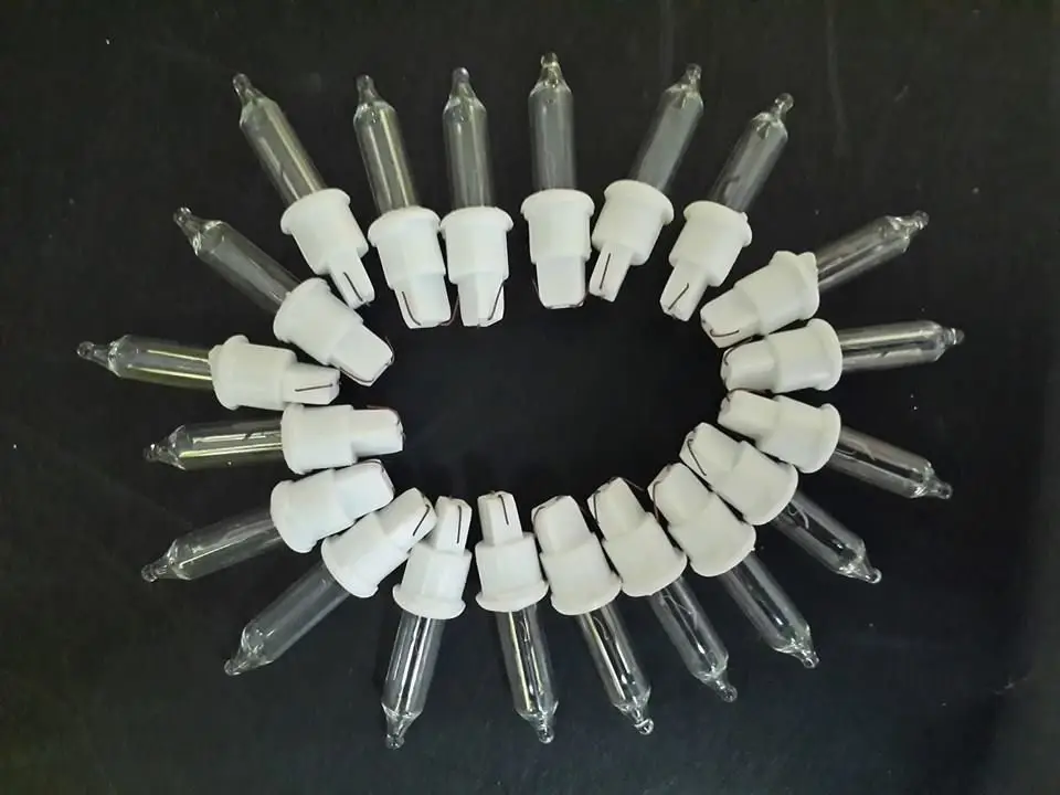 

Spare bulbs in clear warm white lights for cotton ball string lights Operating voltage110- 240V